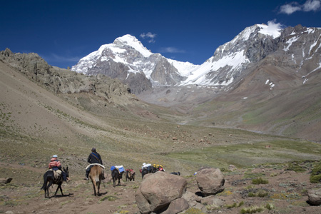 The Mulers leading the way to  Base Camp