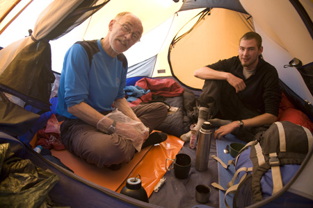 Relaxing in the Tent