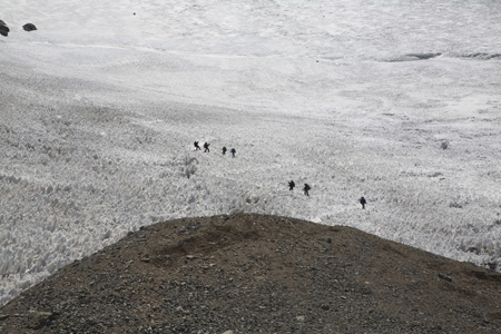 A whole mountain side full of penitentes.